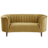 ACME Millephri Olive Yellow Velvet Loveseat Model LV00164