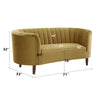 ACME Millephri Olive Yellow Velvet Loveseat Model LV00164