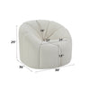 ACME Osmash White Teddy Sherpa Chair with Swivel Model LV00230