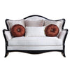 ACME Nurmive Beige Fabric Loveseat with 6 Pillows Model LV00252