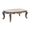 ACME Elozzol Natural Marble Top & Antique Bronze Coffee Table Model LV00302