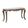 ACME Elozzol Natural Marble Top & Antique Bronze Sofa Table Model LV00304