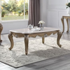 ACME Elozzol Natural Marble Top & Antique Bronze Sofa Table Model LV00304