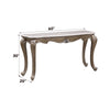 ACME Elozzol Natural Marble Top & Antique Bronze Sofa Table Model LV00304
