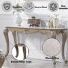 ACME Elozzol Natural Marble Top & Antique Bronze Sofa Table Model LV00304