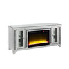 ACME Noralie Mirrored & Faux Diamonds TV Stand with Fireplace & LED Model LV00315