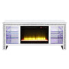 ACME Noralie Mirrored & Faux Diamonds TV Stand with Fireplace & LED Model LV00317