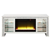 ACME Noralie Mirrored & Faux Diamonds TV Stand with Fireplace & LED Model LV00317