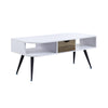ACME Halima White & Black Coffee Table Model LV00322