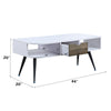 ACME Halima White & Black Coffee Table Model LV00322