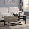 ACME Homare Rustic Oak & Black Coffee Table Model LV00323