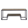 ACME Idella Rustic Oak & Black Coffee Table Model LV00324