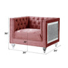 ACME HeiberoII Pink Velvet Chair Model LV00329