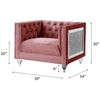 ACME HeiberoII Pink Velvet Chair Model LV00329
