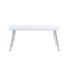 ACME Patina White & Chrome Coffee Table Model LV00363