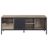 ACME Nantan Rustic Oak & Black TV Stand Model LV00404