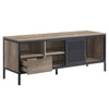 ACME Nantan Rustic Oak & Black TV Stand Model LV00404