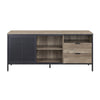 ACME Nantan Rustic Oak & Black TV Stand Model LV00405