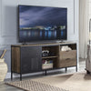 ACME Nantan Rustic Oak & Black TV Stand Model LV00405