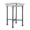 ACME Brantley Clear Glass & Sandy Gray End Table Model LV00436