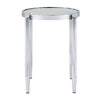 ACME Abbe Glass & Chrome End Table Model LV00573