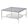 ACME Adelrik Glass & Chrome Coffee Table Model LV00574