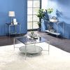 ACME Adelrik Glass & Chrome Coffee Table Model LV00574