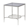 ACME Adelrik Glass & Chrome End Table Model LV00575
