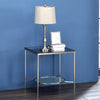 ACME Adelrik Glass & Chrome End Table Model LV00575
