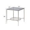 ACME Adelrik Glass & Chrome End Table Model LV00575