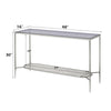 ACME Adelrik Glass & Chrome Sofa Table Model LV00576