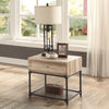 ACME Brantley Oak & Sandy Black End Table Model LV00749