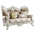ACME Vanaheim Fabric & Antique White Loveseat with 5 Pillows Model LV00804