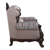ACME Benbek Fabric & Antique Oak Sofa with 5 Pillows Model LV00809