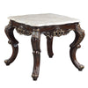 ACME Benbek Marble & Antique Oak End Table Model LV00813