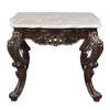 ACME Benbek Marble & Antique Oak End Table Model LV00813