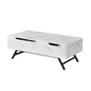 ACME Throm White Marble Grain Coffee Table with Lift Top Model LV00830