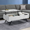 ACME Throm White Marble Grain Coffee Table with Lift Top Model LV00830