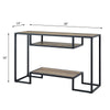 ACME Idella Rustic Oak & Black Sofa Table Model LV00887