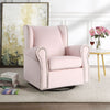 ACME Tamaki Pink Fabric Swivel Chair with Glider Model LV00923