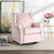 ACME Tamaki Pink Fabric Swivel Chair with Glider Model LV00923