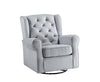 ACME Zeger Gray Fabric Swivel Chair with Glider Model LV00924