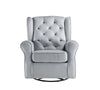 ACME Zeger Gray Fabric Swivel Chair with Glider Model LV00924