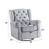 ACME Zeger Gray Fabric Swivel Chair with Glider Model LV00924