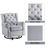 ACME Zeger Gray Fabric Swivel Chair with Glider Model LV00924