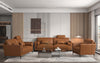 ACME Tussio Saddle Tan Top Grain Leather Chair with Pillow Model LV00945