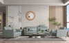 ACME Tussio Watery Top Grain Leather Loveseat with 5 Pillows Model LV00947