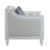 ACME Katia Light Gray Linen & Weathered White Loveseat with 2 Pillows Model LV01050