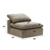 ACME Naveen Khaki Linen Modular Armless Chair Model LV01106