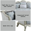 ACME Qunsia Light Gray Linen & Champagne Loveseat with 4 Pillows Model LV01118